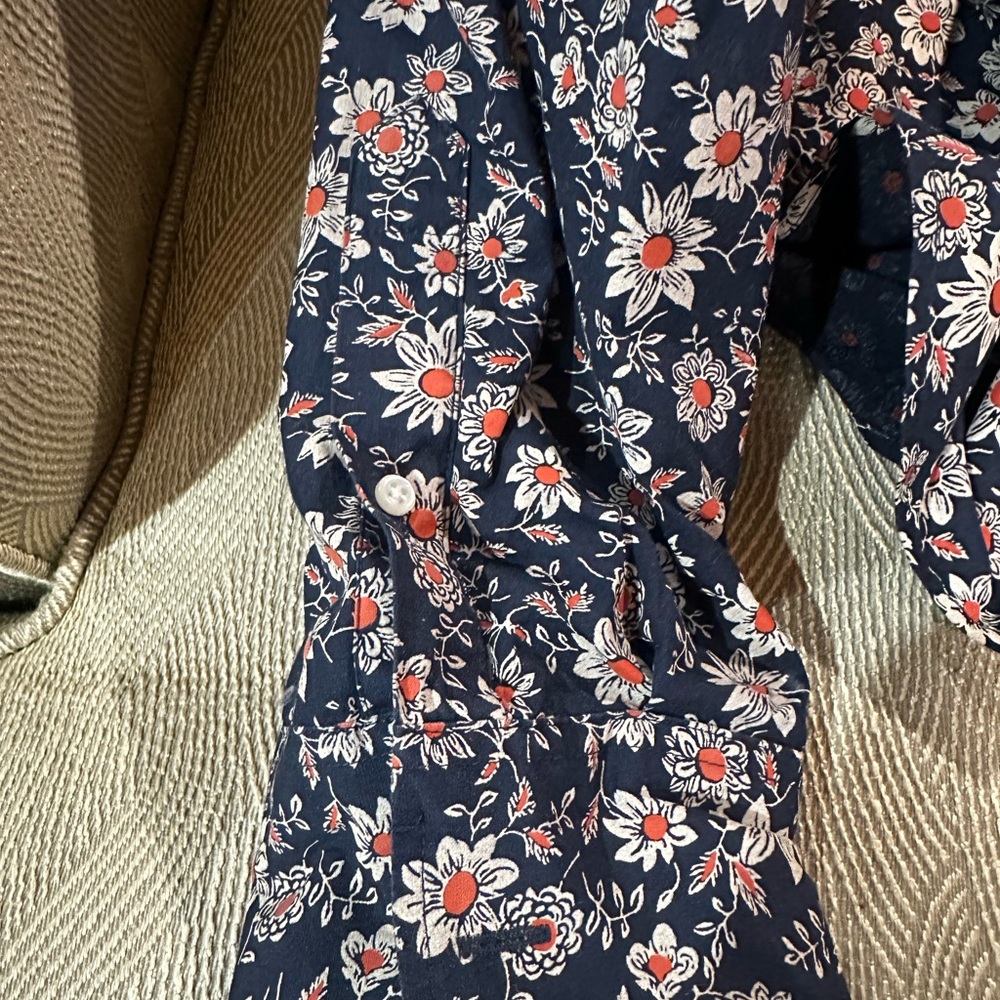 J. Crew Navy Floral Shirt